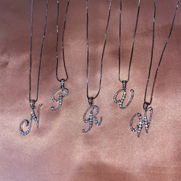 Mini Letter P Initial Necklace - Picture 4 of 5